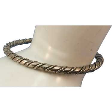 VINTAGE Sterling Twist Large Bracelet - image 1