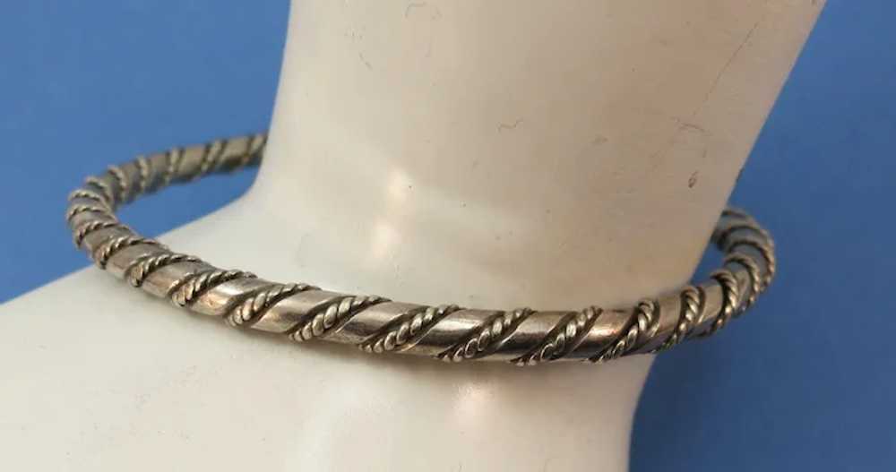 VINTAGE Sterling Twist Large Bracelet - image 2