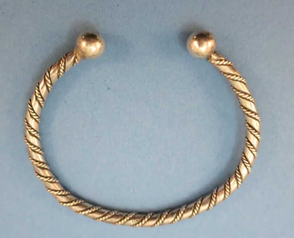 VINTAGE Sterling Twist Large Bracelet - image 3