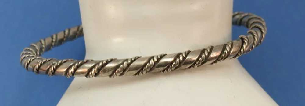 VINTAGE Sterling Twist Large Bracelet - image 5