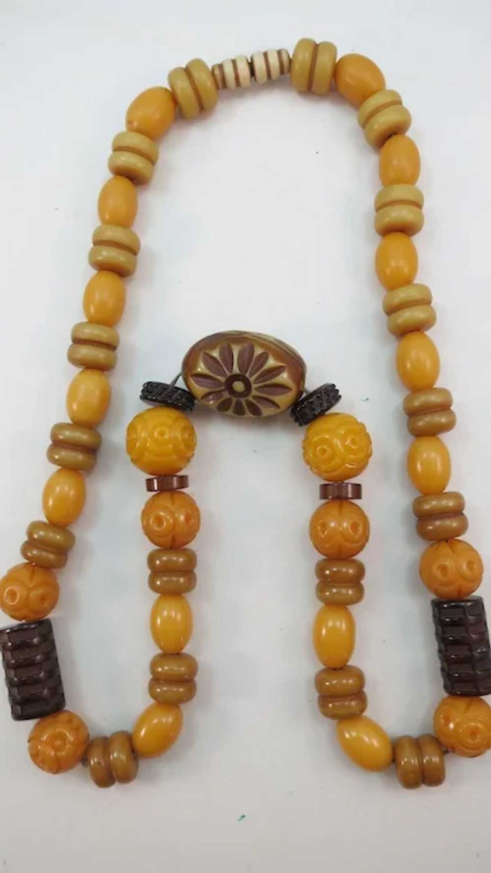 VINTAGE Original  Colorful Bakelite Necklace  All… - image 2