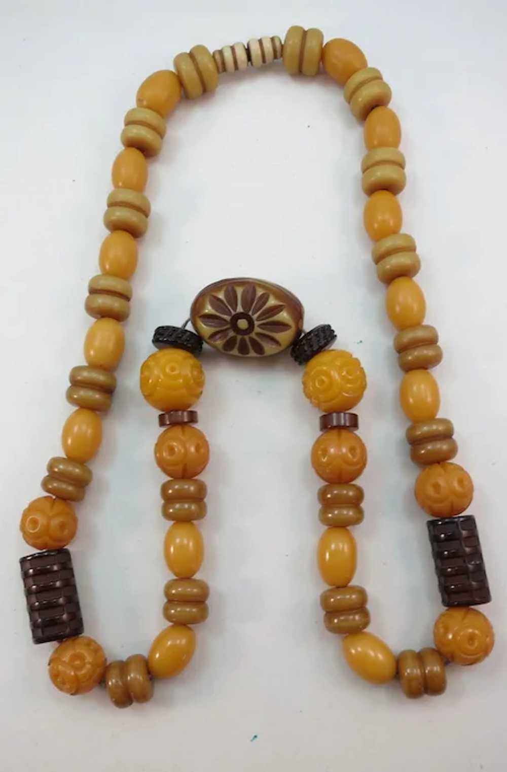 VINTAGE Original  Colorful Bakelite Necklace  All… - image 3