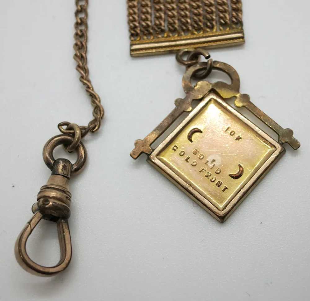 VINTAGE 10k Yellow Gold Fob with Gold Filled Pret… - image 5