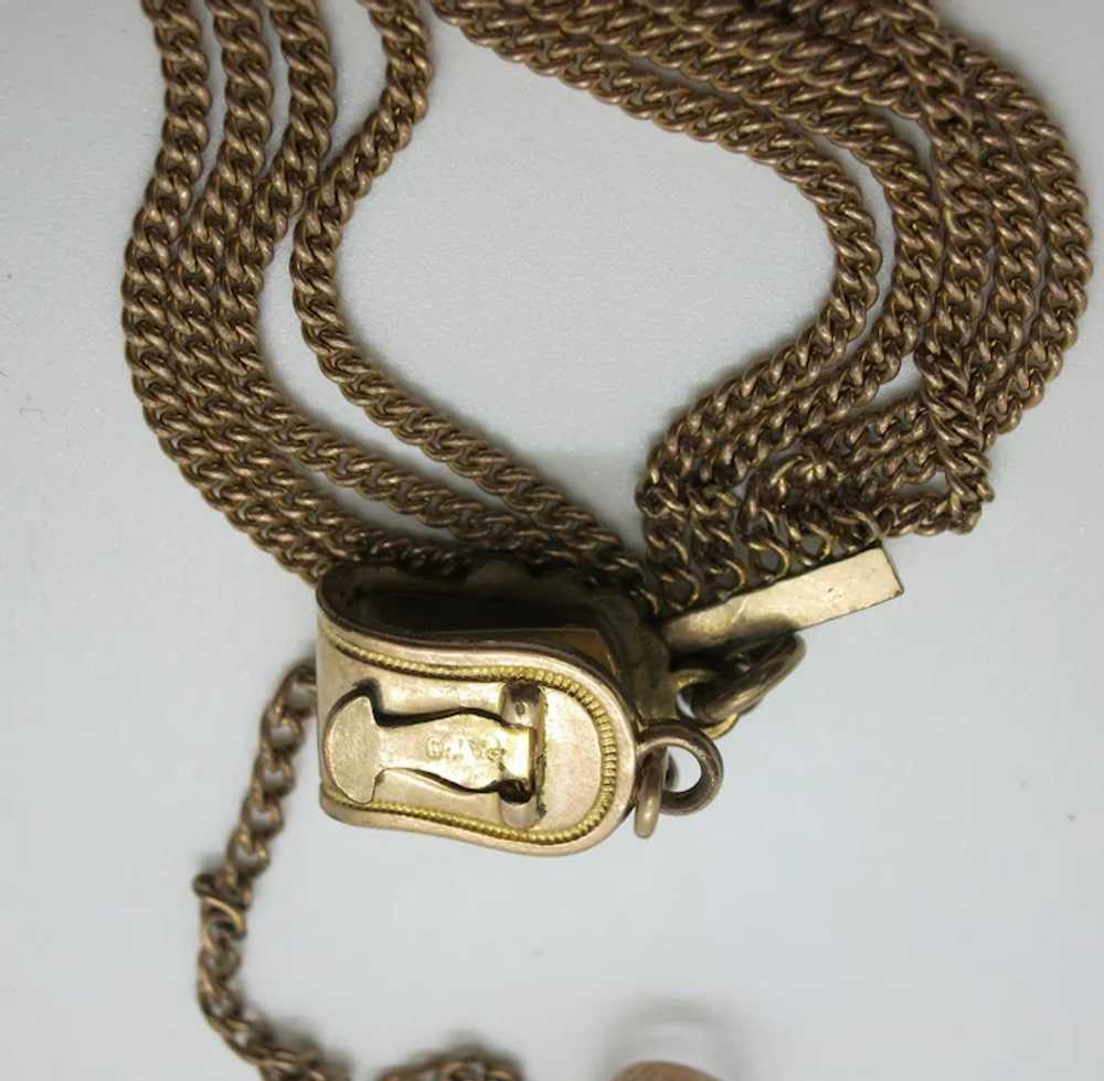 VINTAGE 10k Yellow Gold Fob with Gold Filled Pret… - image 7