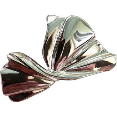 1980s Large  Silver Tone Statement Pin