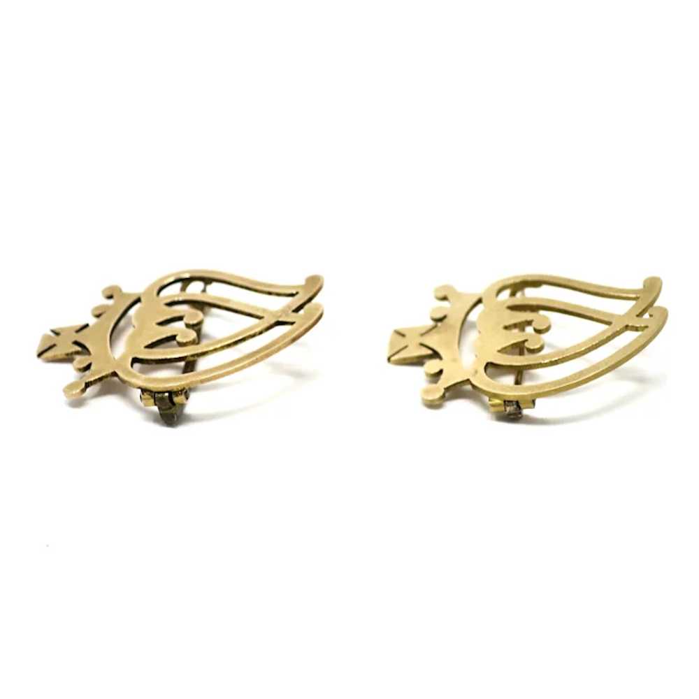 Victorian 9ct Gold His & Hers Scottish Luckenboot… - image 11