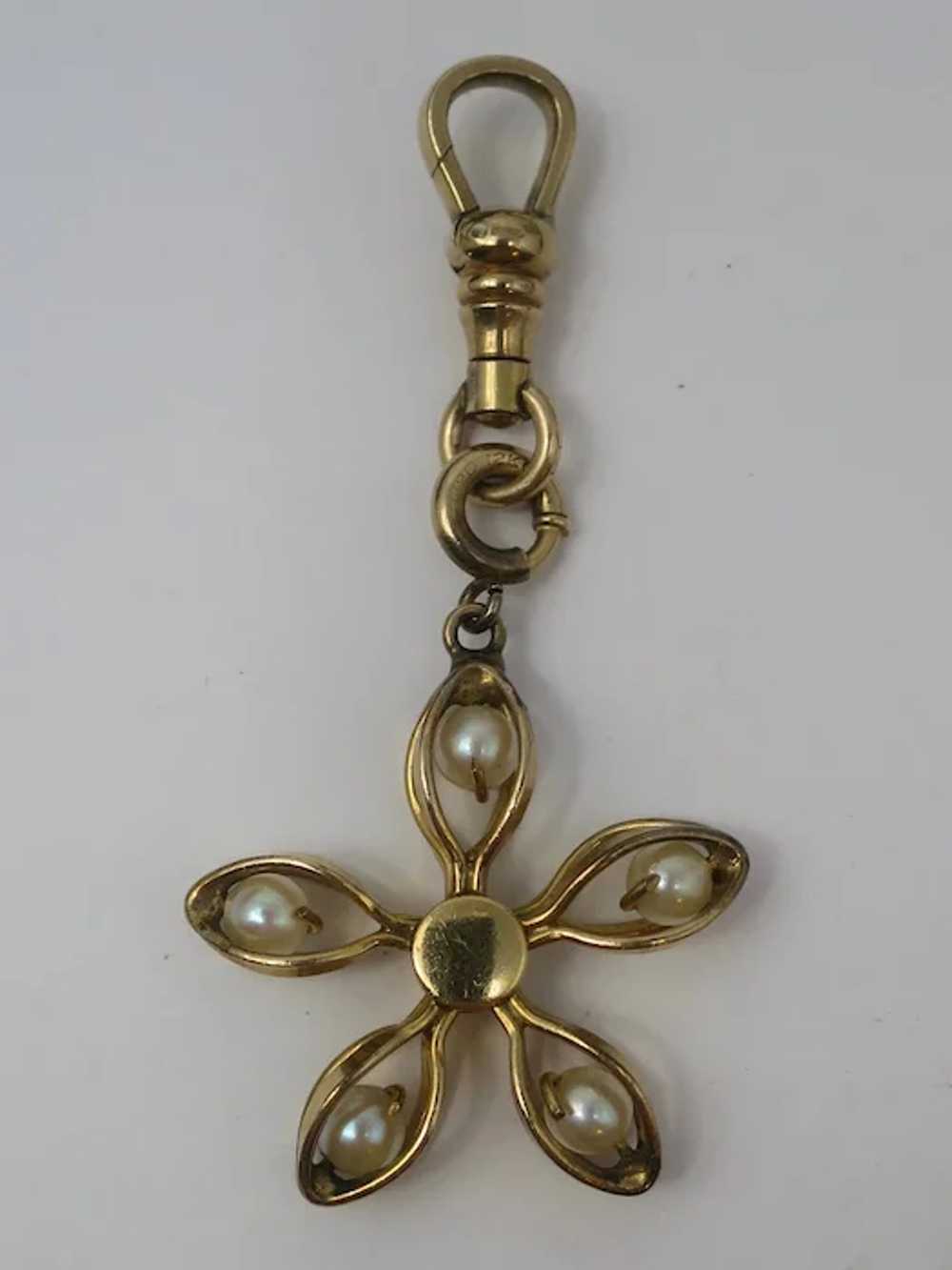 Antique Victorian Rolled Gold Seed Pearl Flower P… - image 7