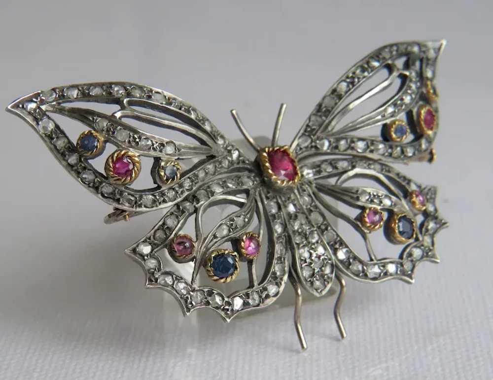 Art Nouveau Diamond butterfly brooch, ca. 1900 - image 2