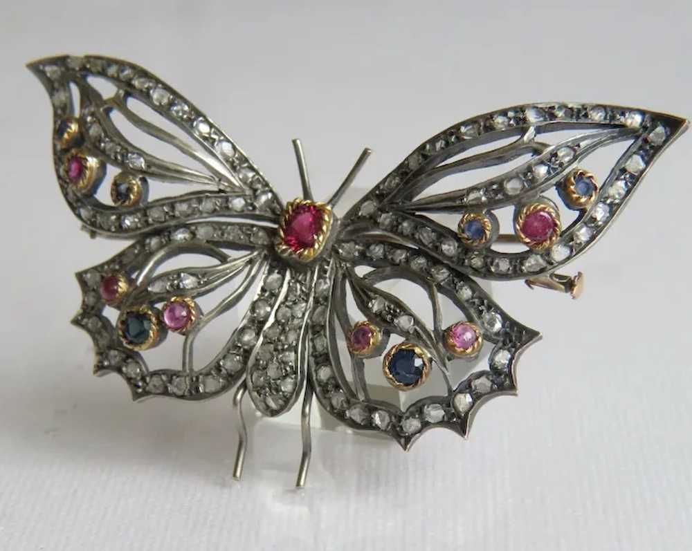 Art Nouveau Diamond butterfly brooch, ca. 1900 - image 3