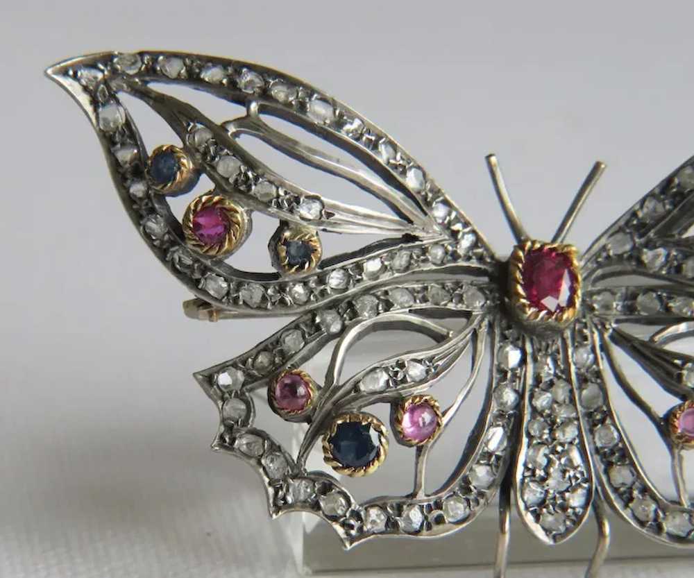 Art Nouveau Diamond butterfly brooch, ca. 1900 - image 4