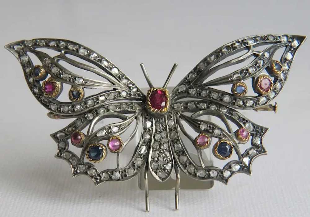 Art Nouveau Diamond butterfly brooch, ca. 1900 - image 7