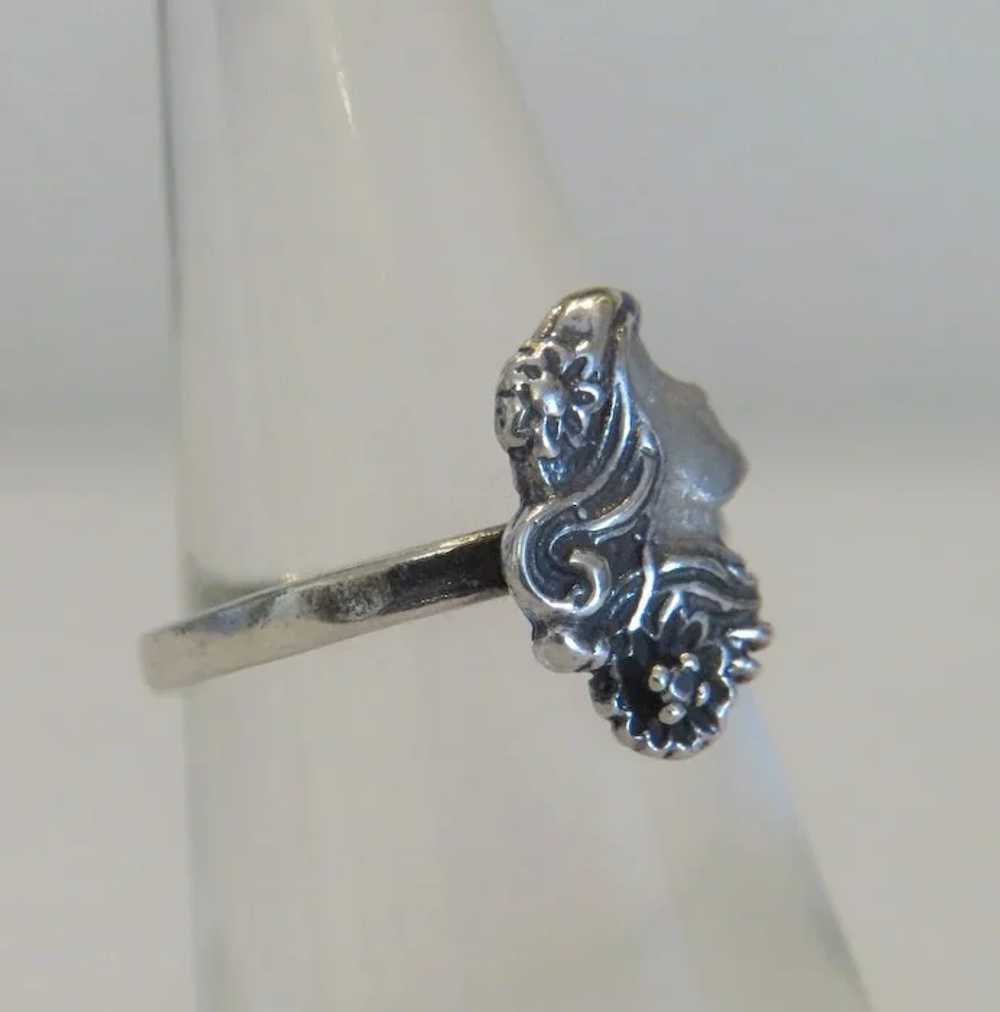 Art Nouveau  lady´s face ring, silver 925, ca. 19… - image 4