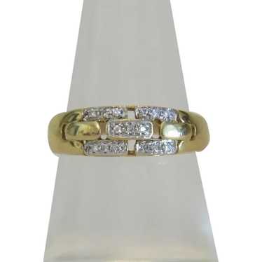 Vintage Diamond ring, 14k yellow gold, ca. 1960 - image 1