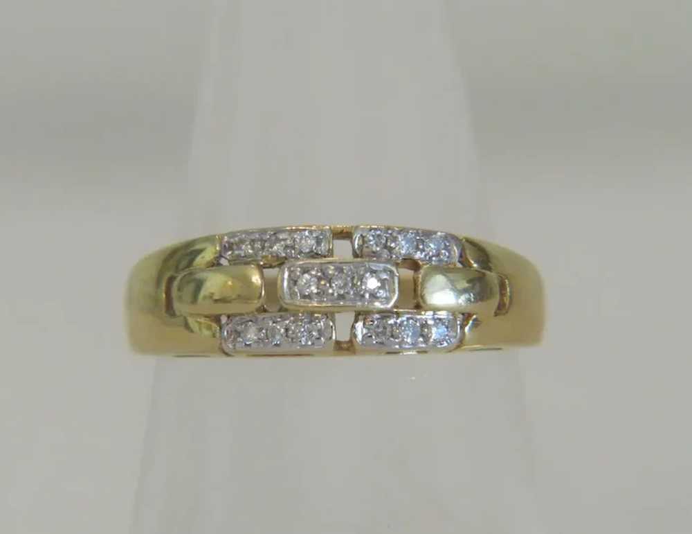 Vintage Diamond ring, 14k yellow gold, ca. 1960 - image 2