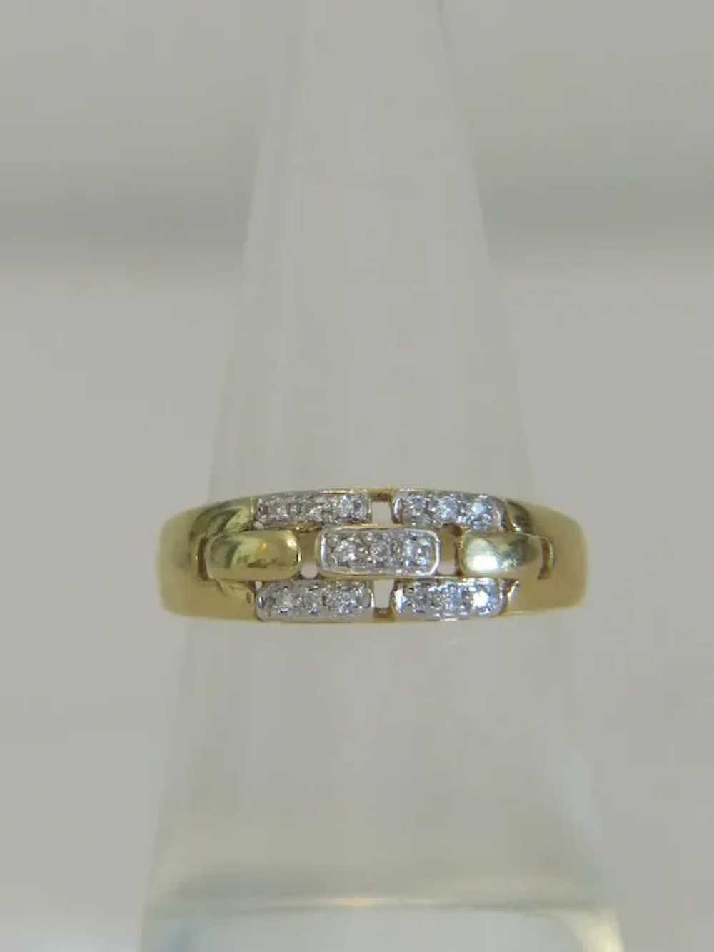 Vintage Diamond ring, 14k yellow gold, ca. 1960 - image 3