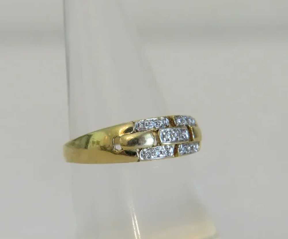 Vintage Diamond ring, 14k yellow gold, ca. 1960 - image 4