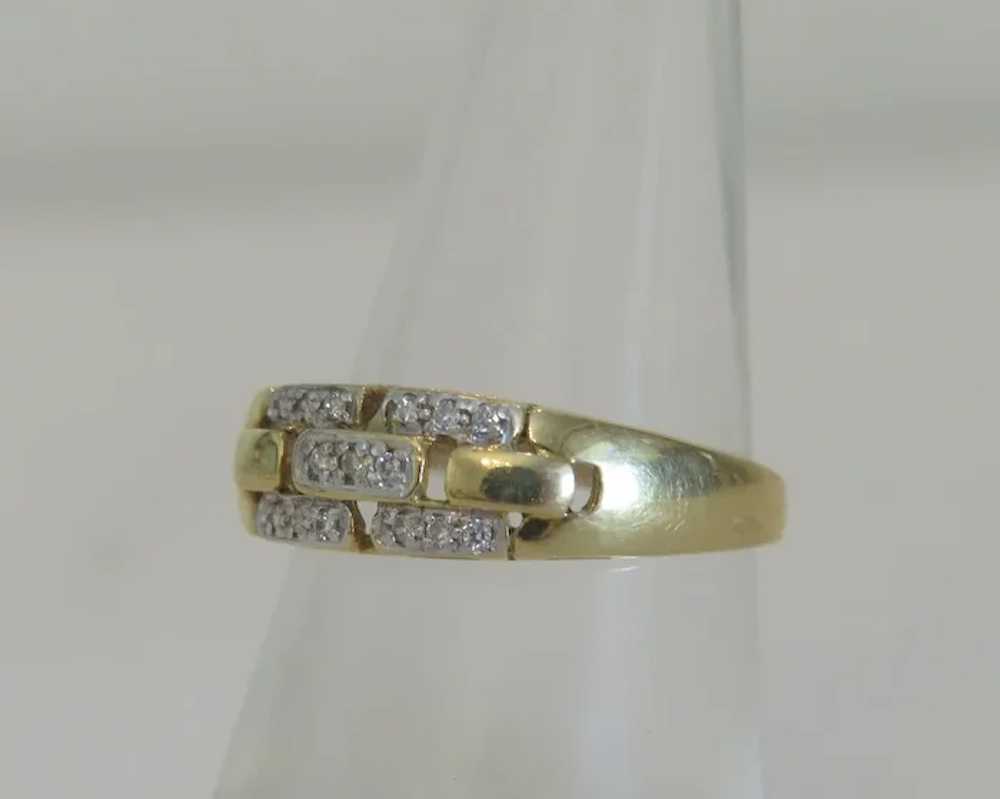Vintage Diamond ring, 14k yellow gold, ca. 1960 - image 5