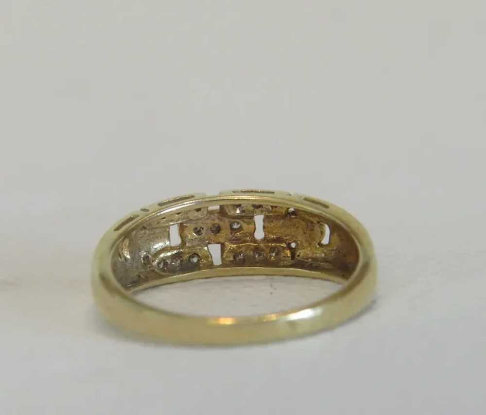 Vintage Diamond ring, 14k yellow gold, ca. 1960 - image 6