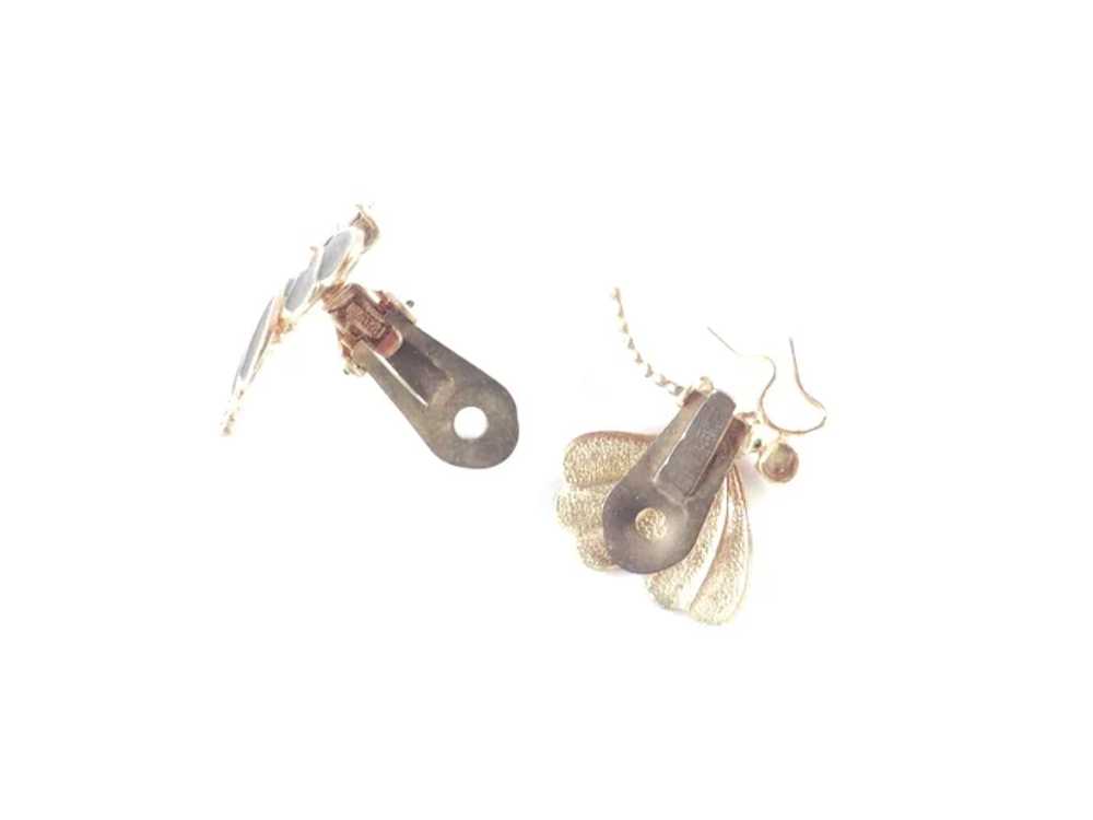 Austria Rhinestone Enamel Wasp Bee Insect Bug Ear… - image 4