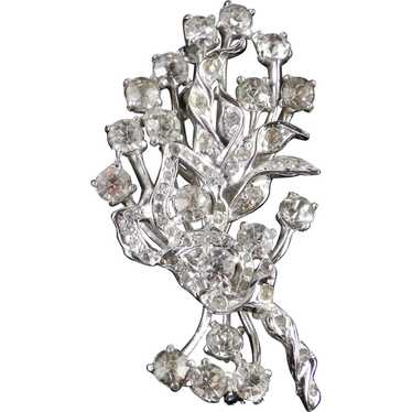 Eisenberg Original Sterling Silver Rhinestone Broo