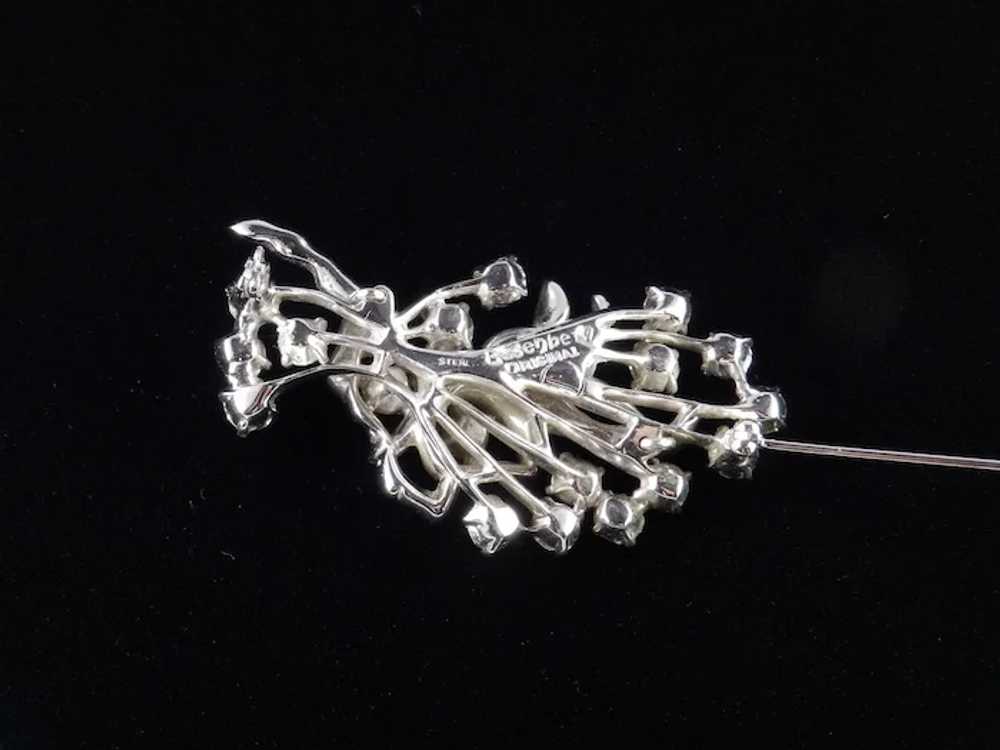 Eisenberg Original Sterling Silver Rhinestone Bro… - image 3