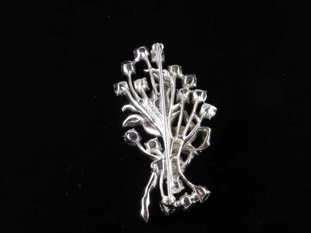 Eisenberg Original Sterling Silver Rhinestone Bro… - image 4