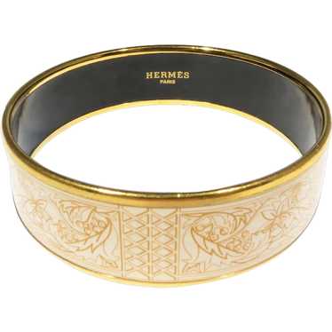 Hermes Black Wide Enamel Bracelet GM Rose Gold Hardware – Madison Avenue  Couture