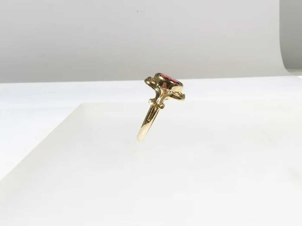 Vintage 14kt Gold Garnet Ring - image 4