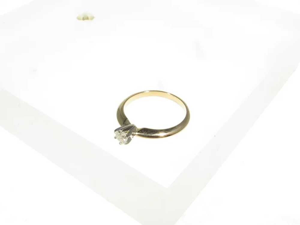 Small Round Diamond Engagement Ring - image 12