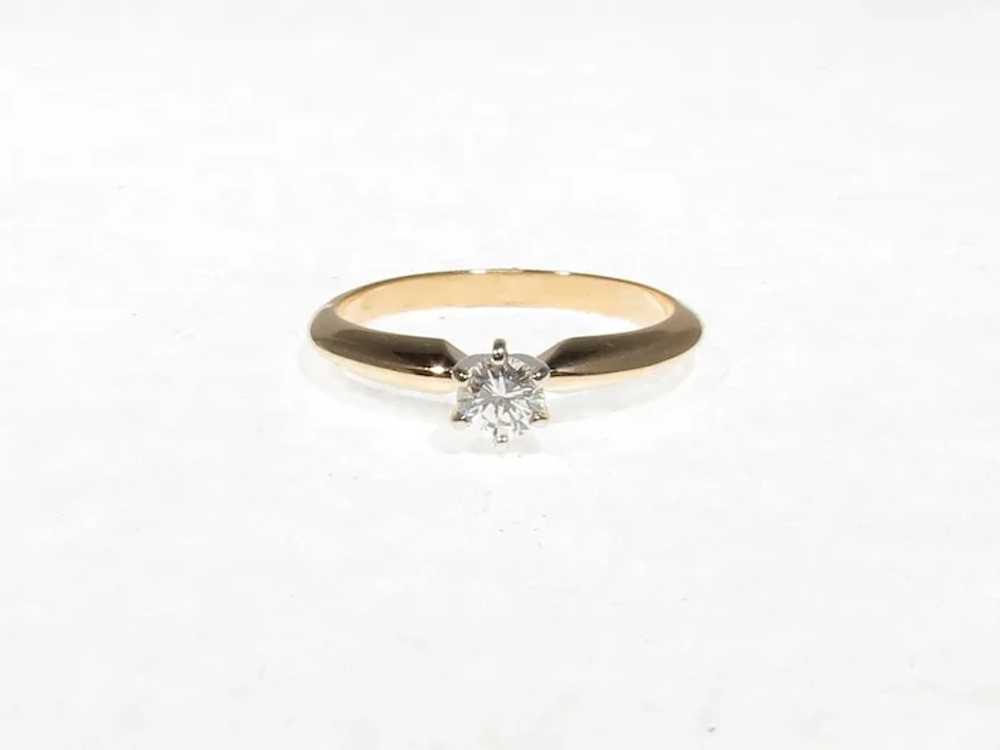 Small Round Diamond Engagement Ring - image 2