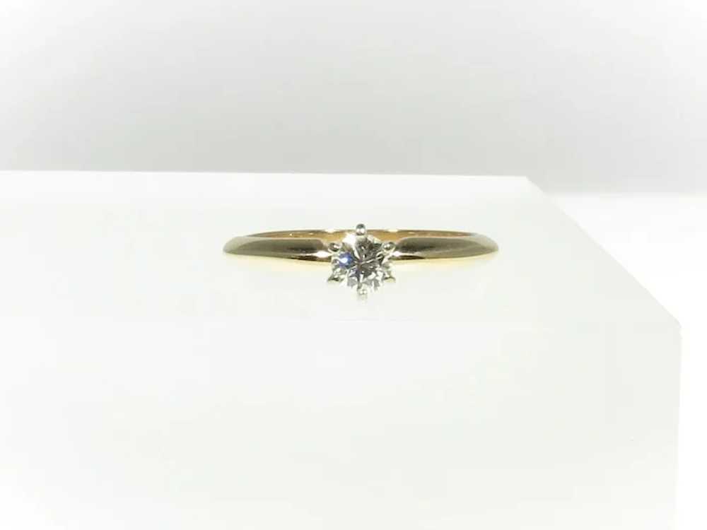 Small Round Diamond Engagement Ring - image 3