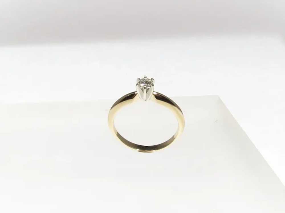 Small Round Diamond Engagement Ring - image 4