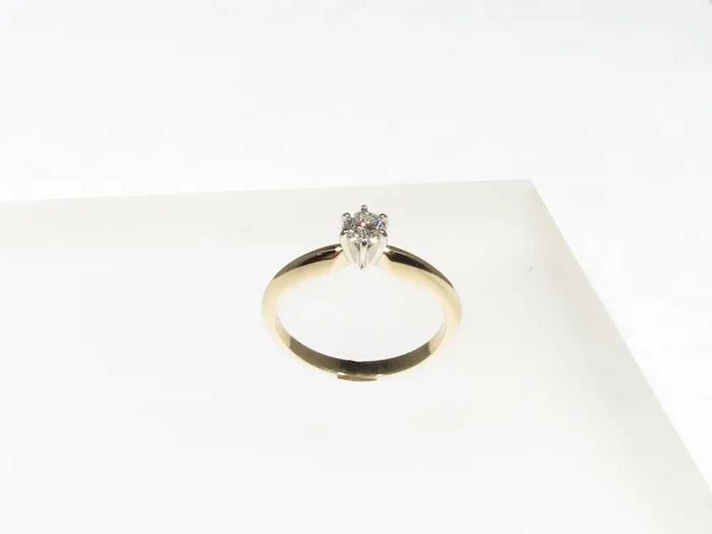 Small Round Diamond Engagement Ring - image 5