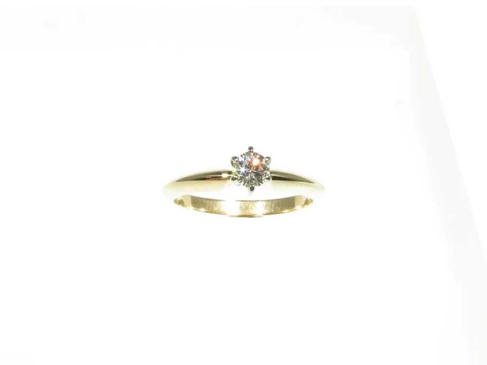 Small Round Diamond Engagement Ring - image 7
