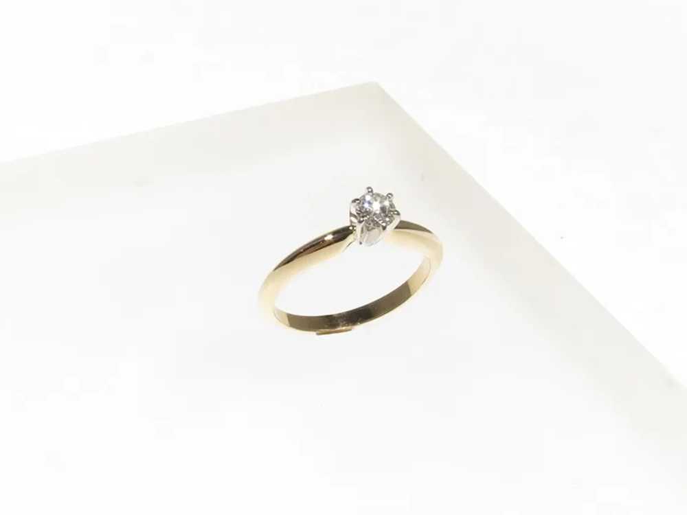 Small Round Diamond Engagement Ring - image 8