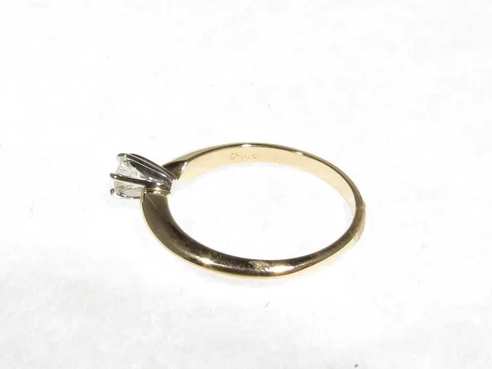 Small Round Diamond Engagement Ring - image 9