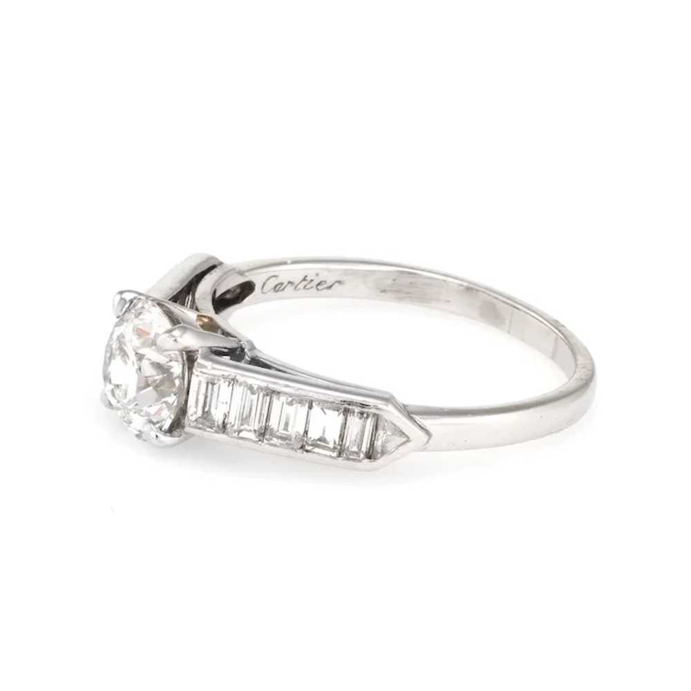 Cartier Vintage Diamond Engagement Ring 900 Plati… - image 3