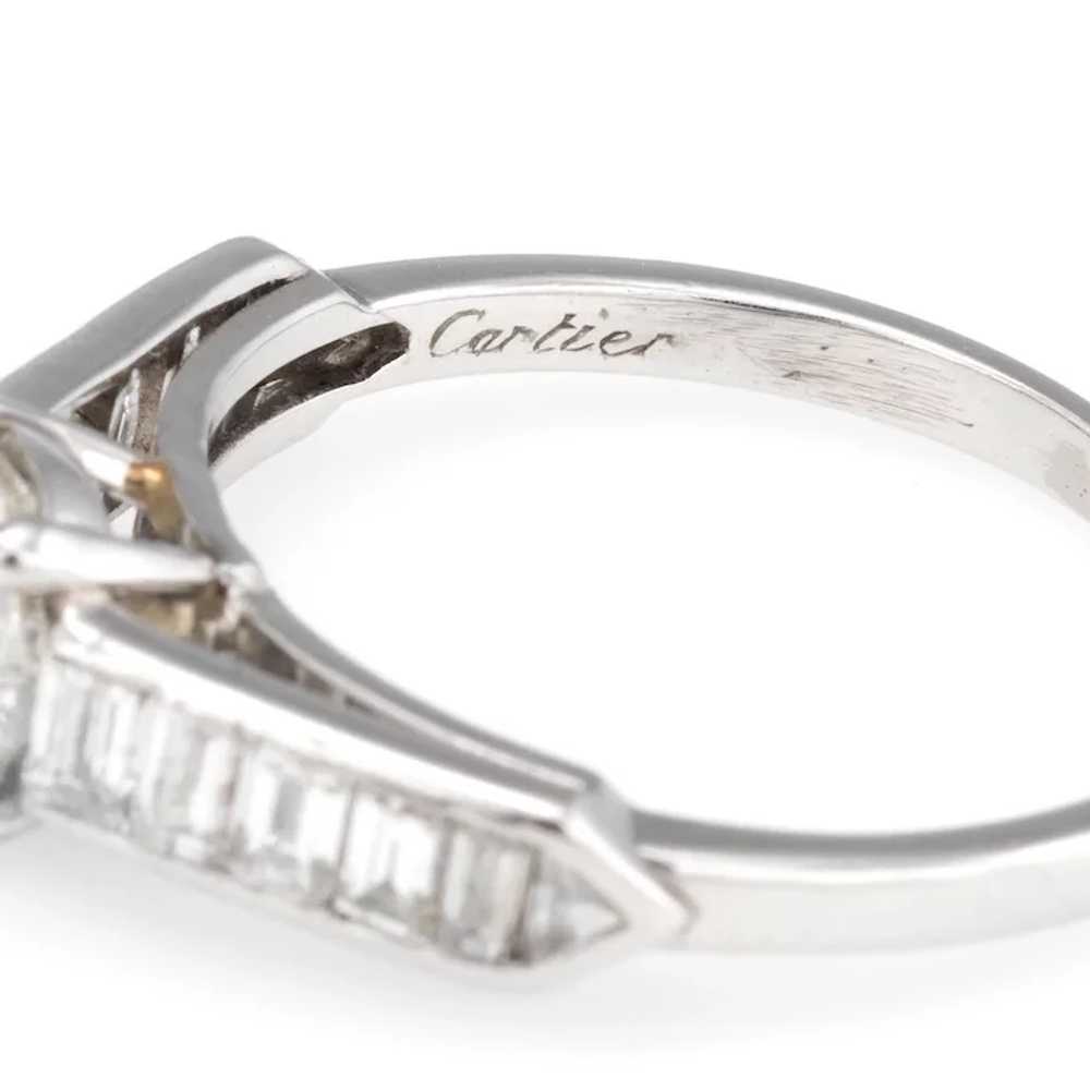 Cartier Vintage Diamond Engagement Ring 900 Plati… - image 6