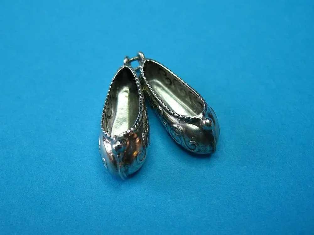 Vintage Sterling Silver Pom Pom Slippers - image 2