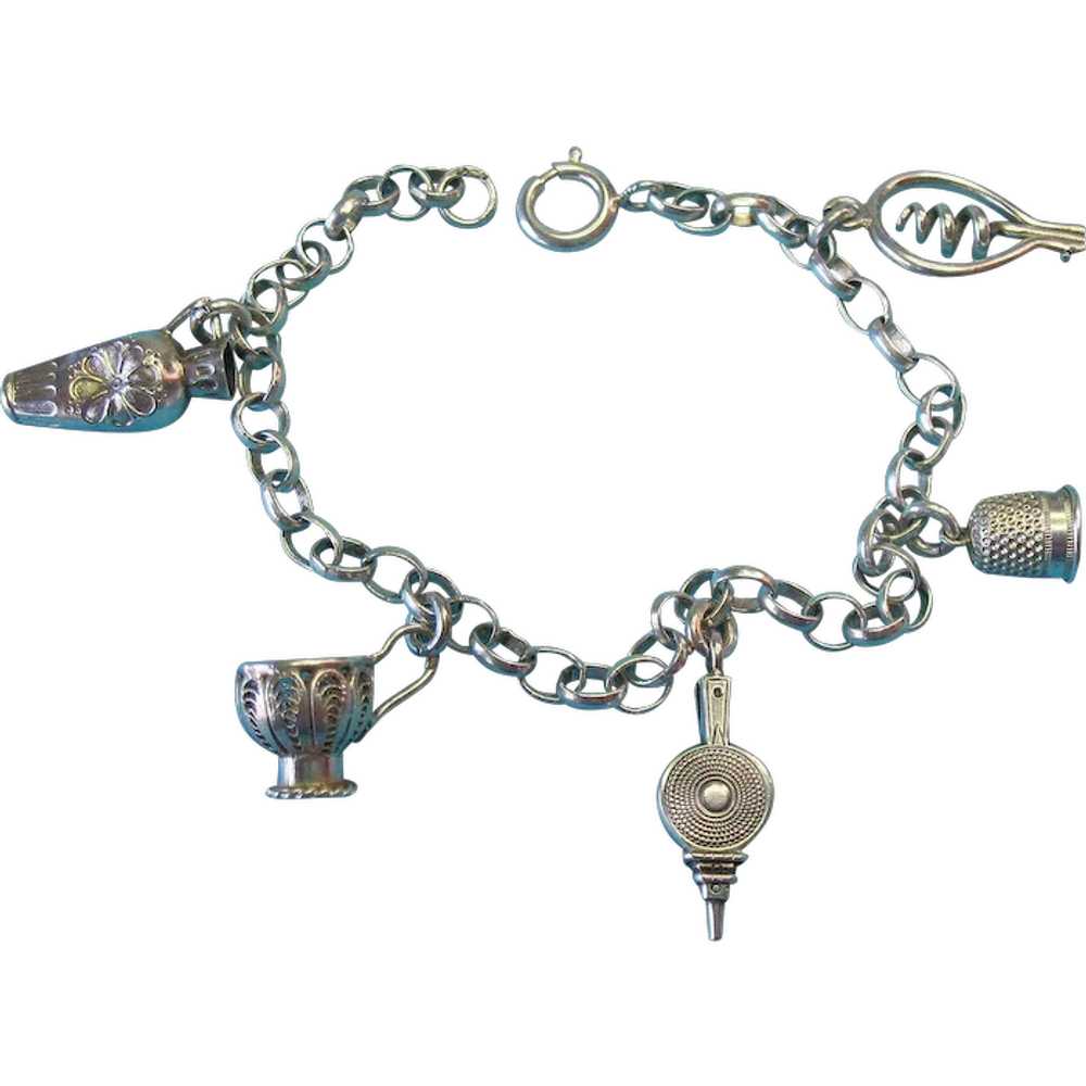 RARE Vintage Silver French Charm Bracelet 1838 and 18… - Gem