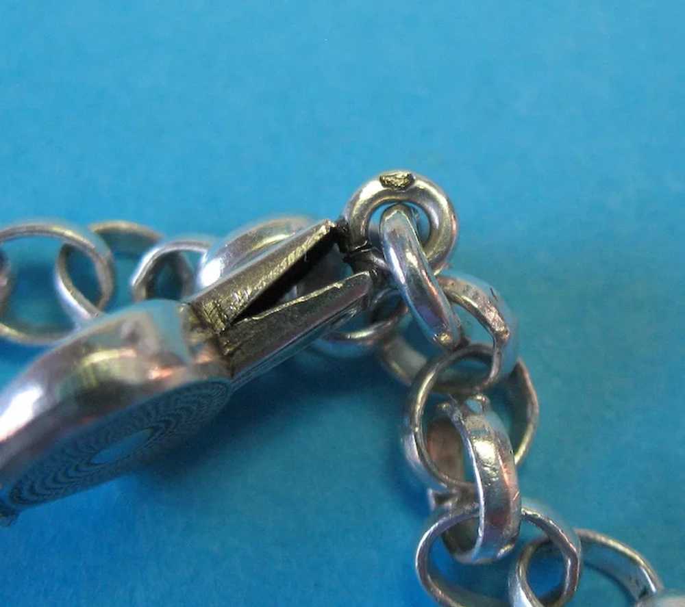 RARE Vintage Silver French Charm Bracelet 1838 an… - image 2
