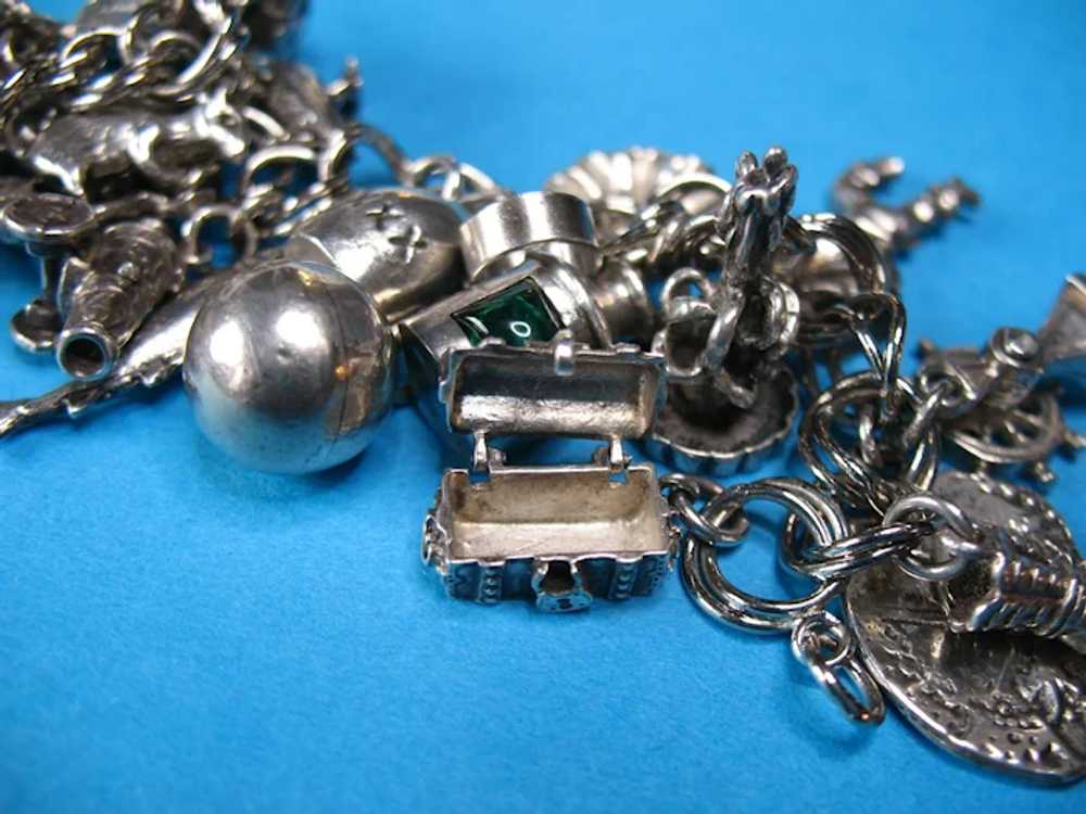 Vintage Sterling Silver Pirate Theme Charm Bracel… - image 7