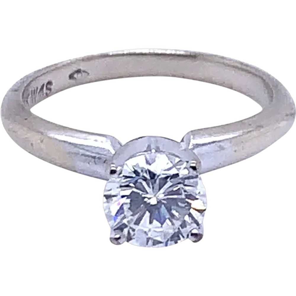 14K White Gold Diamond Engagement Ring - image 1