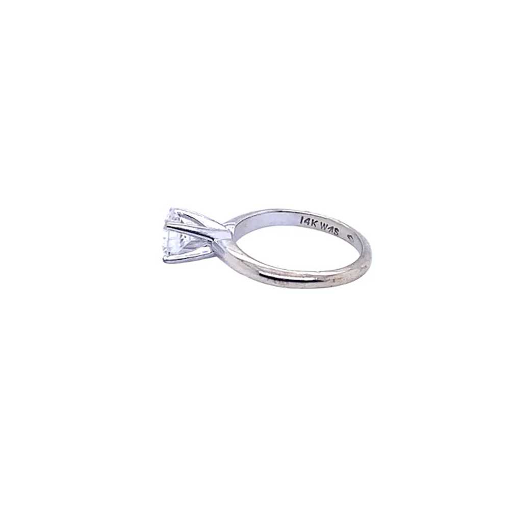 14K White Gold Diamond Engagement Ring - image 2