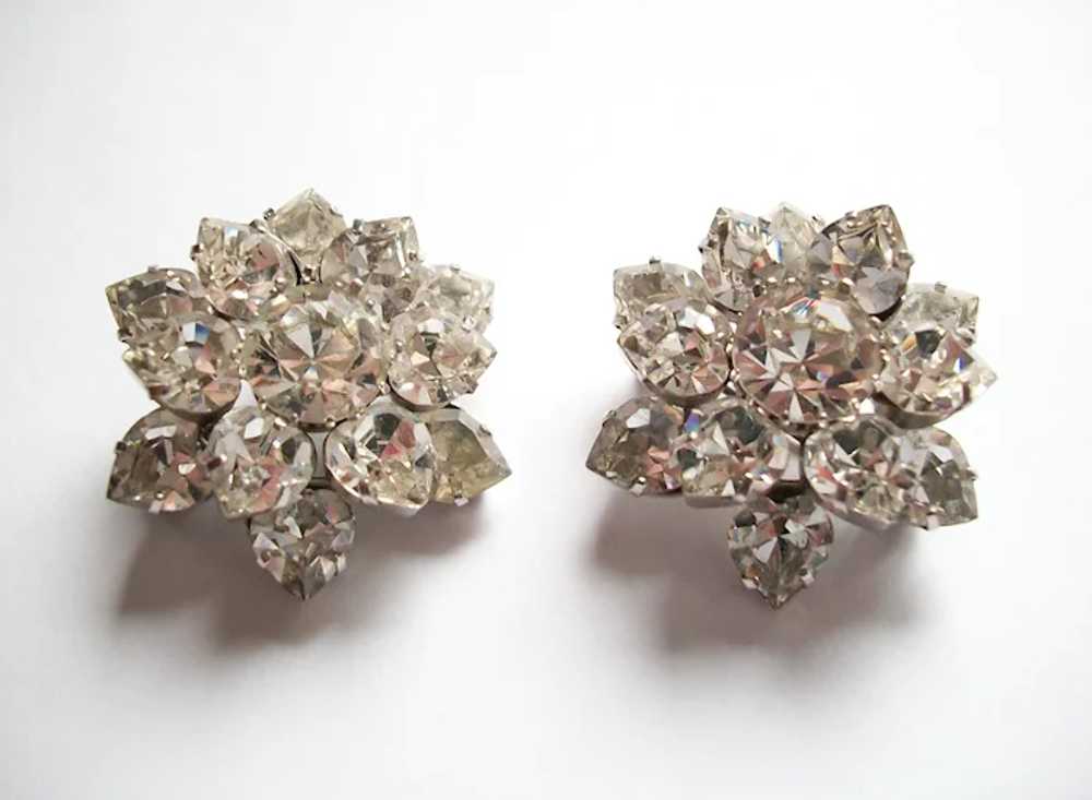 Vintage Pair Austrian Crystal Rhinestone Brooches… - image 2