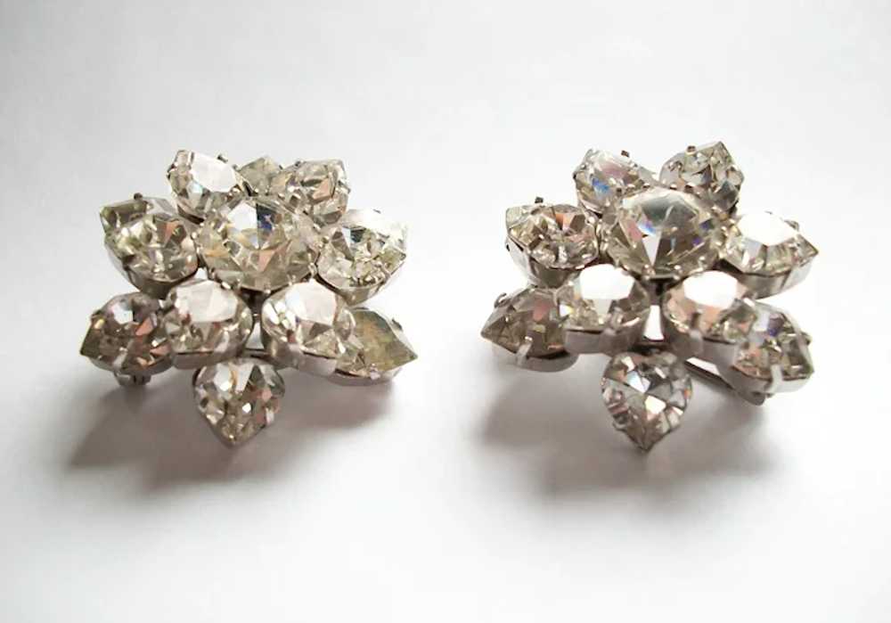 Vintage Pair Austrian Crystal Rhinestone Brooches… - image 5