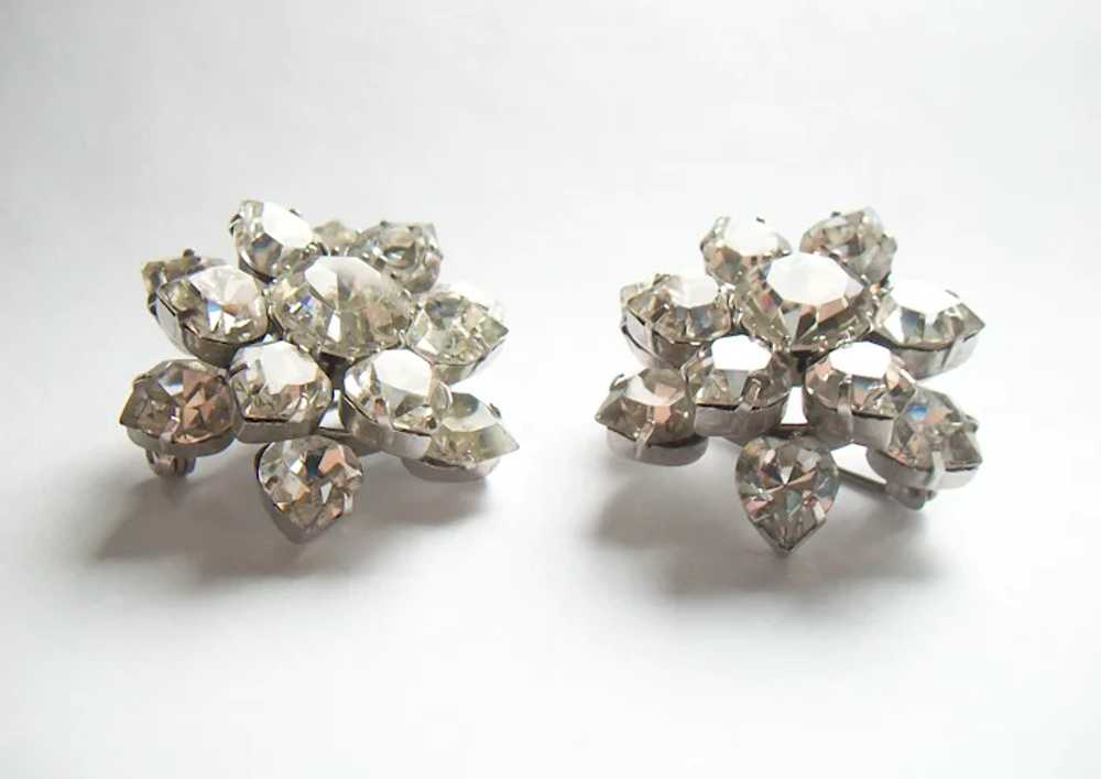 Vintage Pair Austrian Crystal Rhinestone Brooches… - image 6