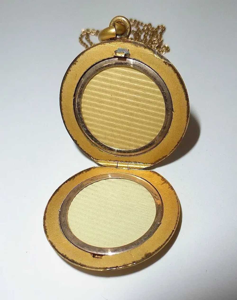 Antique Edwardian Gold Filled Locket w Paste Ston… - image 6