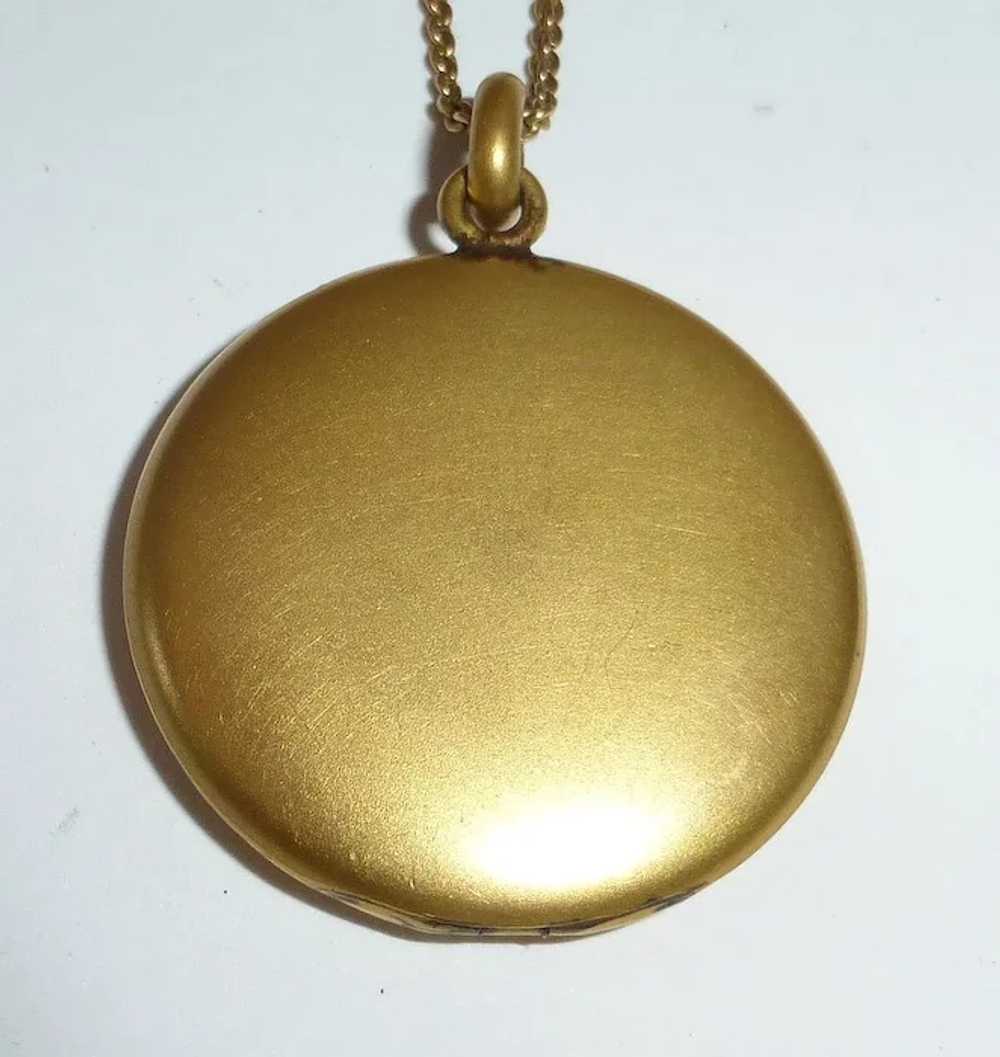 Antique Edwardian Gold Filled Locket w Paste Ston… - image 7