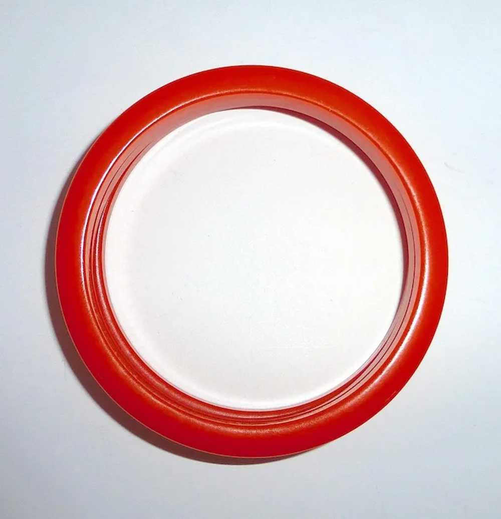 Set of 3 Orange Bakelite Bangle Bracelets - image 4